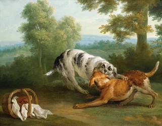 El perro llevando su cena a su amo